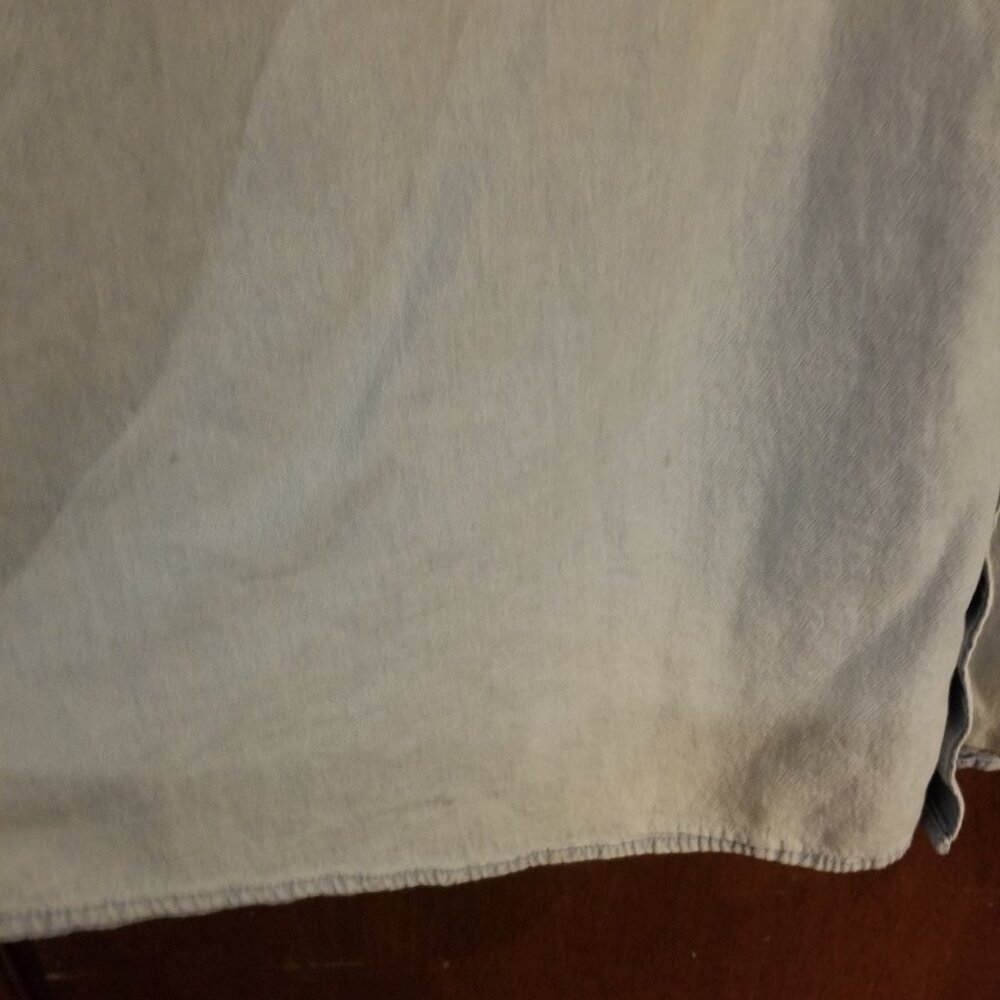 Foundry 3XLT banded denim shirt, discolored and stained - Picture 3 of 9